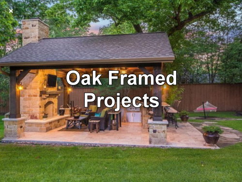 Oak framed projectsoak oudoor entertainment centre with chimney c